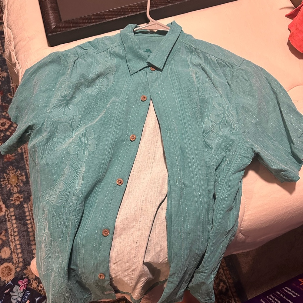 Tommy Bahama Teal Casual Button Down Shirt